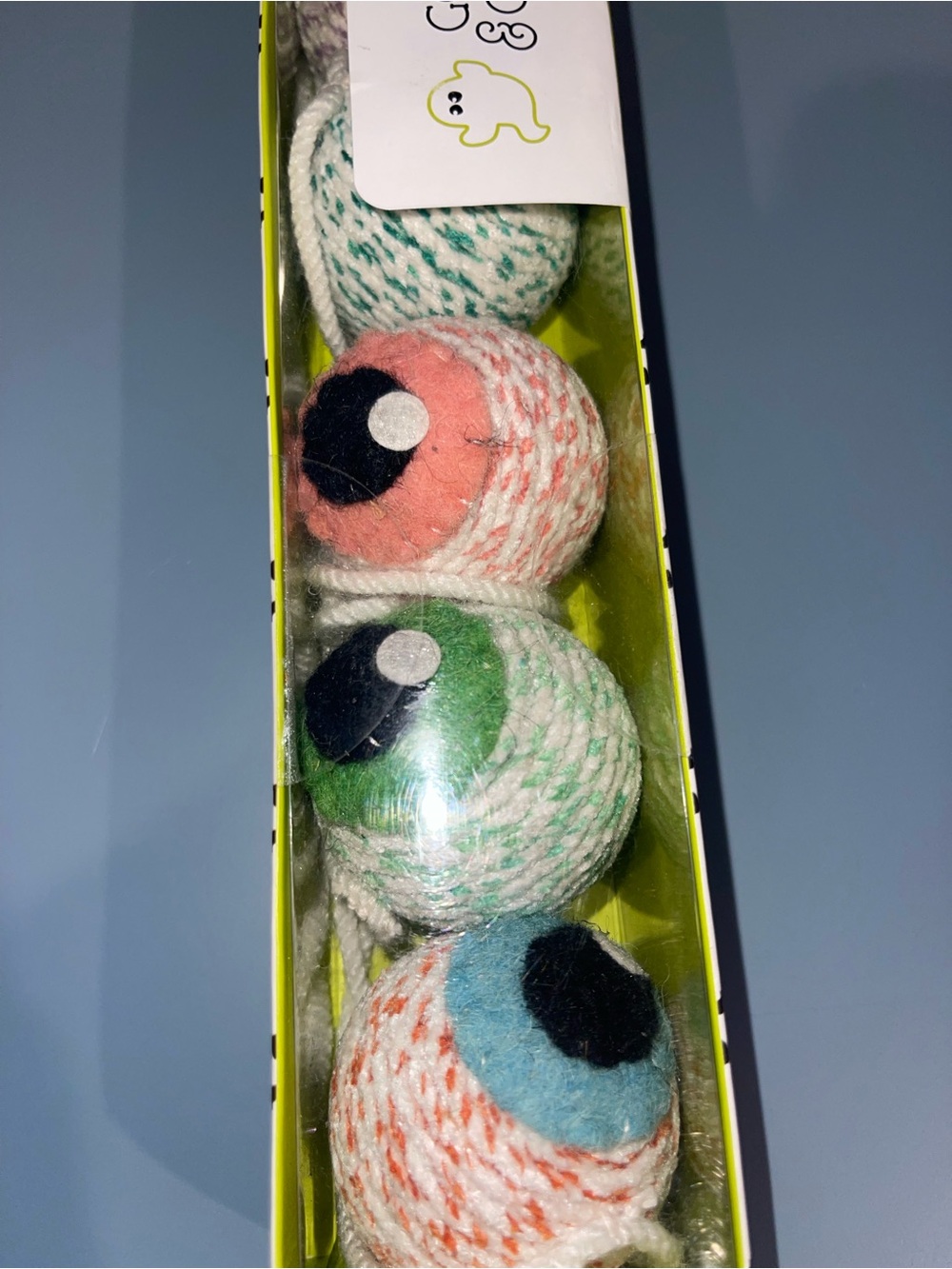 Goblin & Ghoul 6 Ft Multicolor Eyeball Halloween Garland New
